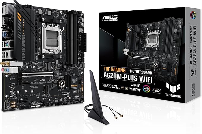Picture of ASUS TUF GAMING A620M-PLUS WIFI AM5 Micro-ATX Motherboard