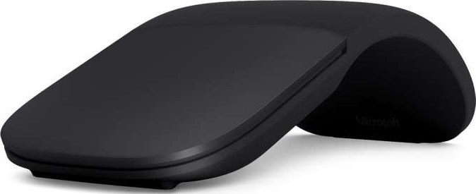 Picture of Microsoft Arc Wireless Mouse, Ultra-Slim & Lightweight, BlueTrack Technology, Up to 1200 FPS Imaging Rate, 1000 PPI Resolution, Bendable Tail, Black | FHD-00023