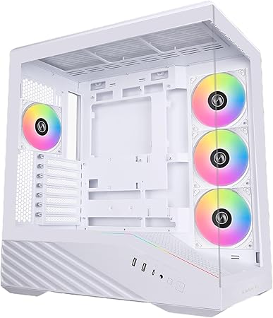 Picture of Lian Li V100 RGB Mid-Tower Gaming PC Case – White