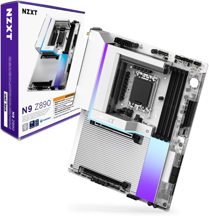 Picture of NZXT N9 Z890 ATX Gaming Motherboard – White PCB