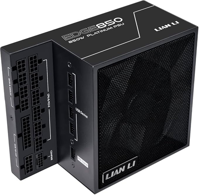 Picture of Lian Li EDGE 850W L-Shape Platinum PSU – Black – Dual Chamber Ready