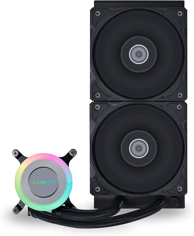 Picture of Lian Li Galahad II Lite 240mm ARGB AIO Liquid CPU Cooler – PBT Fans, FDB Bearings, Customizable Pump, Black