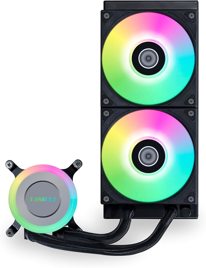 Picture of Lian Li Galahad II Lite 240mm RGB AIO Liquid CPU Cooler – ARGB Pump Block, PBT Fans, Low Noise, Black