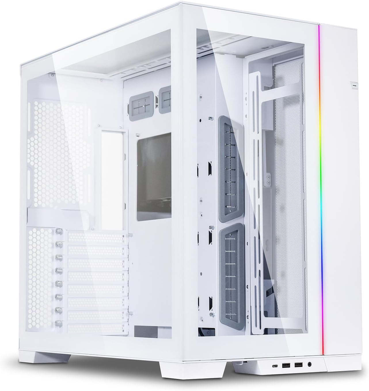 Picture of Lian Li O11 Dynamic EVO ATX Mid Tower Case – Aluminum, Steel & Tempered Glass, White (O11DEW)
