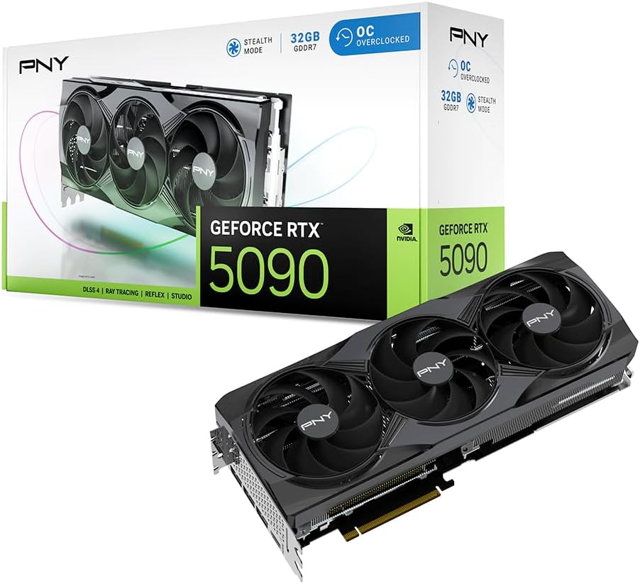 Picture of PNY GeForce RTX™ 5090 Overclocked Triple Fan Graphics Card