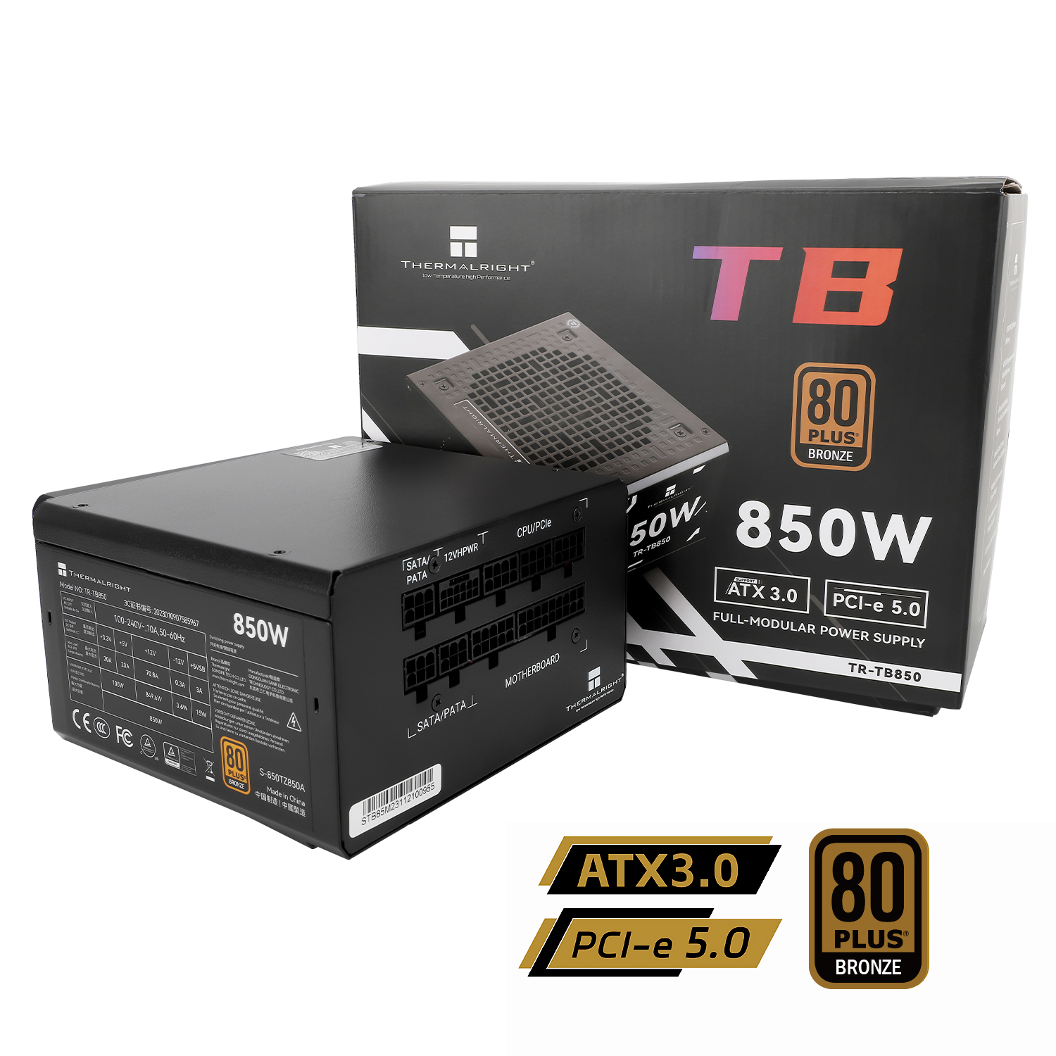 Picture of Thermalright TB‑850 850W 80 Plus Bronze Full Modular PSU