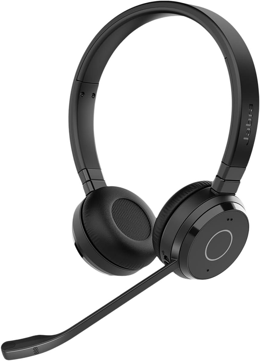 Picture of  Jabra Evolve 65 TE (Third Edition) Wireless Dual-Ear Headphones - Noise-Canceling Mic, 16 hrs Battery Life, Dual Connectivity, Works with All UC Platforms