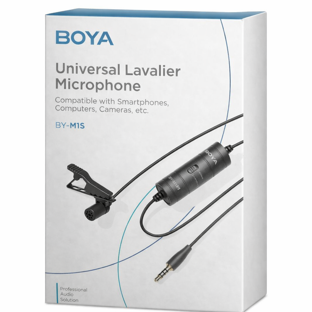 Picture of BOYA BY-M1S Professional Lavalier Microphone – Black