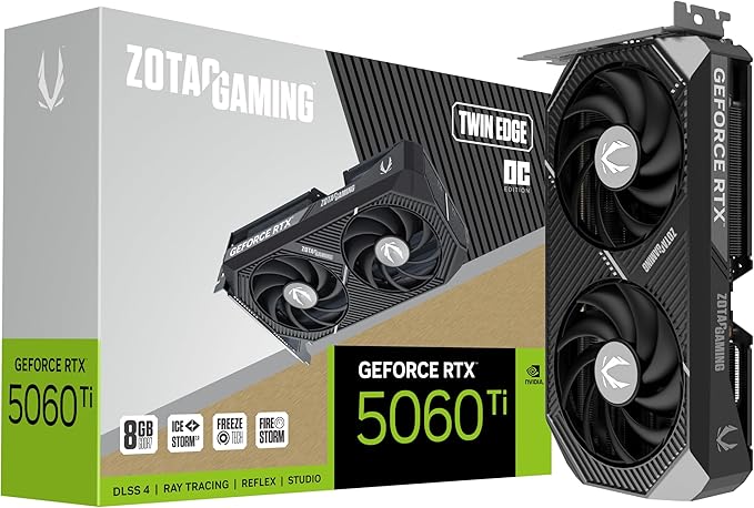 Picture of ZOTAC Gaming GeForce RTX 5060 Ti 8GB Twin Edge OC Graphics Card