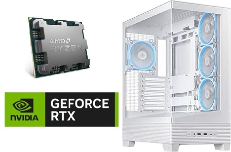 Picture of Custom Gaming PC – ASUS B650 WIFI, Ryzen 5 7600, RTX 5060, 16GB DDR5, 1TB NVMe GEN4, WHITE