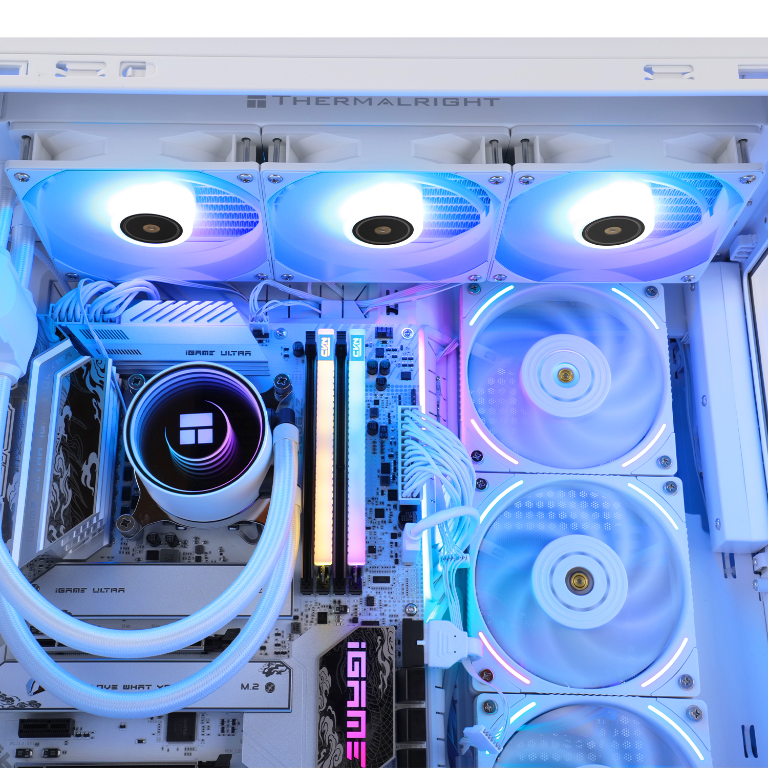 Picture of Frozen Notte 360 WHITE ARGB V2 CPU Liquid Cooler – 360 mm AIO, Double PWM Fans, S-FDB V2 Bearings, Intel & AMD Compatible