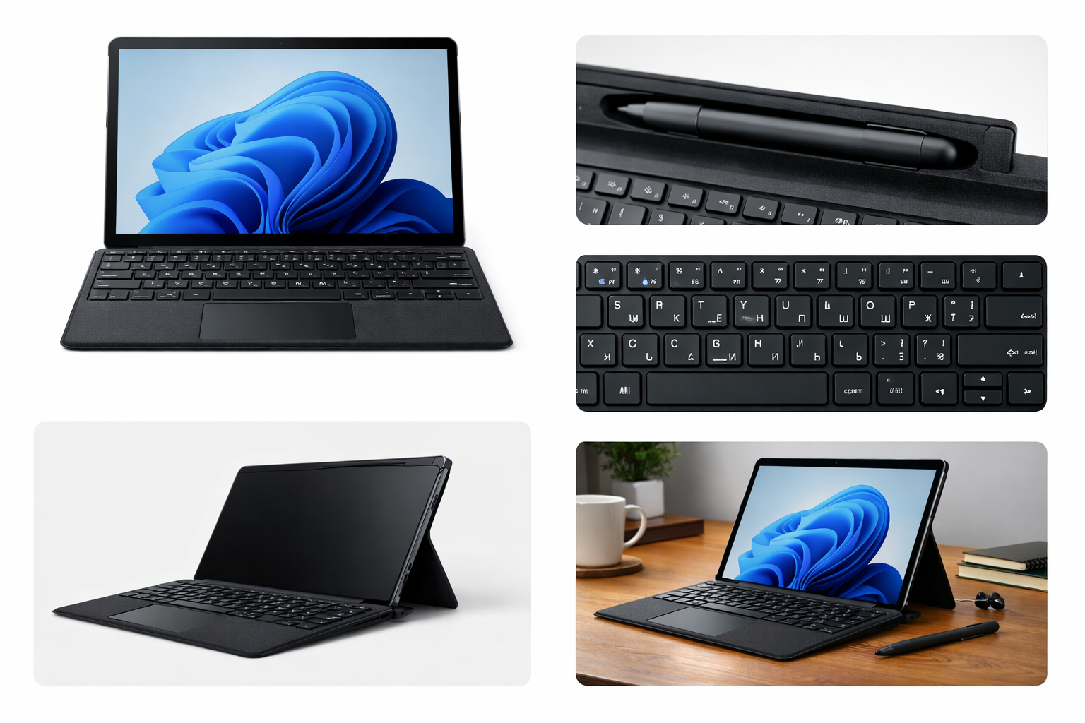 Picture of Microsoft Surface Pro 13-inch Keyboard with Pen Storage – Compatible with 11th Edition, Copilot Key, Arabic & English Keys – Black