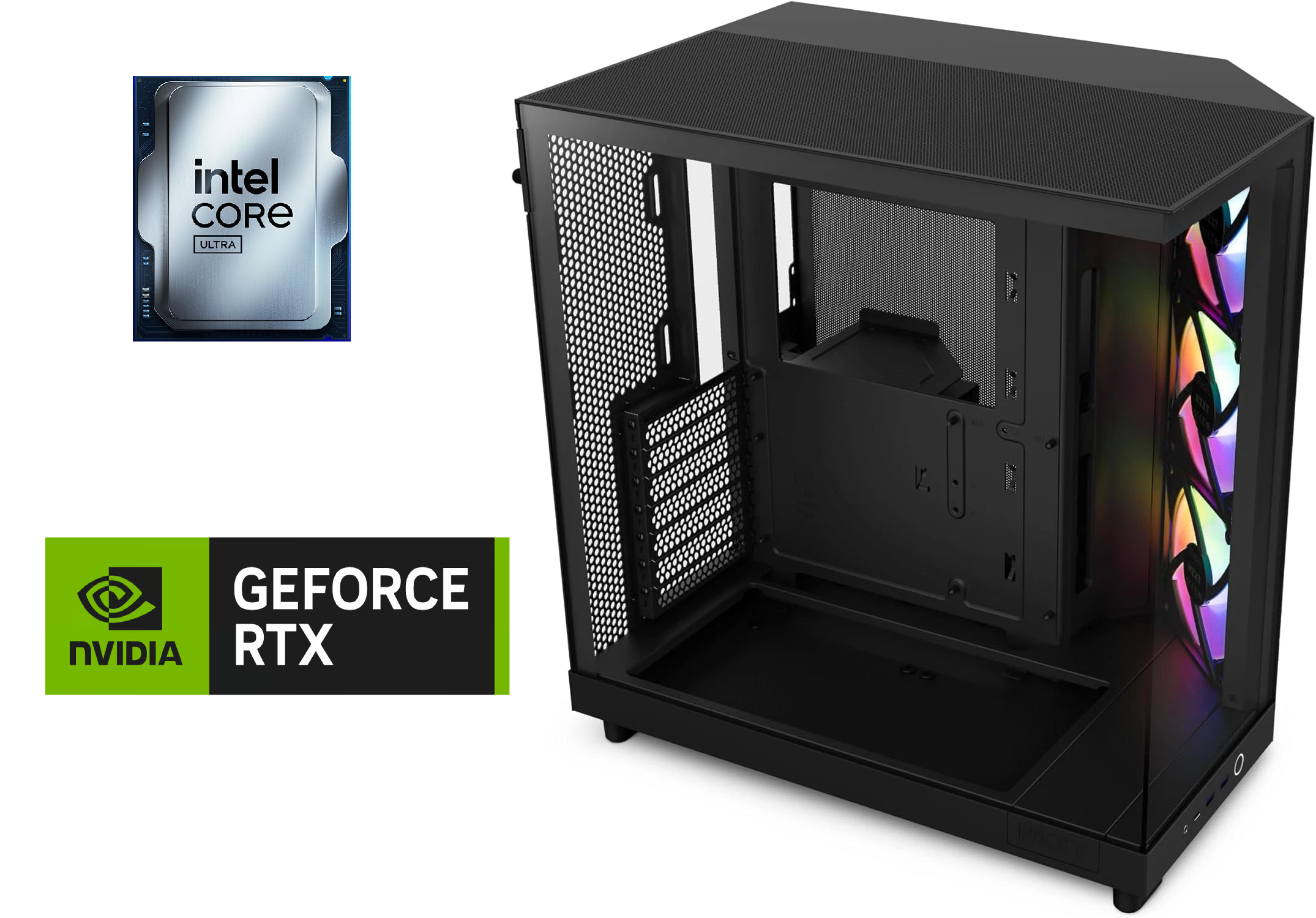 Picture of Custom Gaming PC – NZXT H6 Flow RGB, NZXT N7 Z890 BLACK, Intel Core Ultra 7 265K, RTX 5070 12GB GDDR7, 16GB DDR5 5600MHz, 1TB NVMe Gen4, 650W 80+ Gold, BLACK