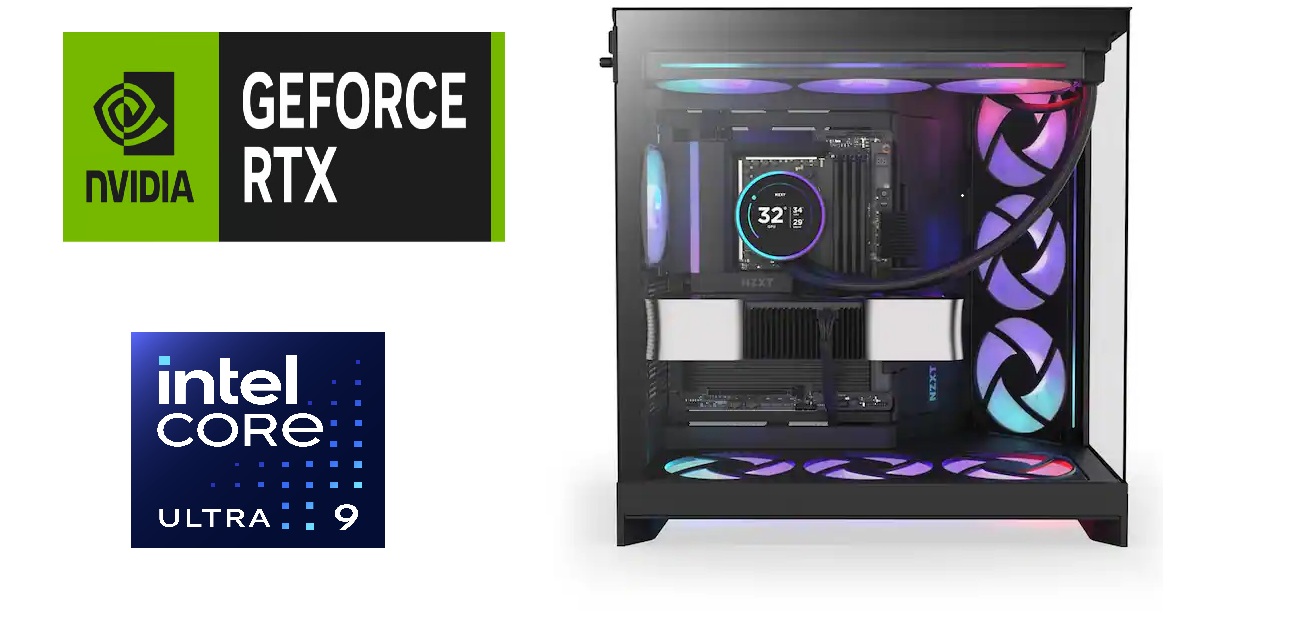 Picture of حاسوب ألعاب Gaming PC Ultra 9 معالج CPU لوحة NZXT N9 Z890 كرت شاشة RTX 5090 32 جيجابايت VGA ذاكرة 64 جيجابايت DDR5 تخزين 1 تيرابايت NVME SSD تبريد NZXT Kraken Elite 360 مزود طاقة 1350 واط إصدار أسود Windows 11 Pro مدعوم من NZXT