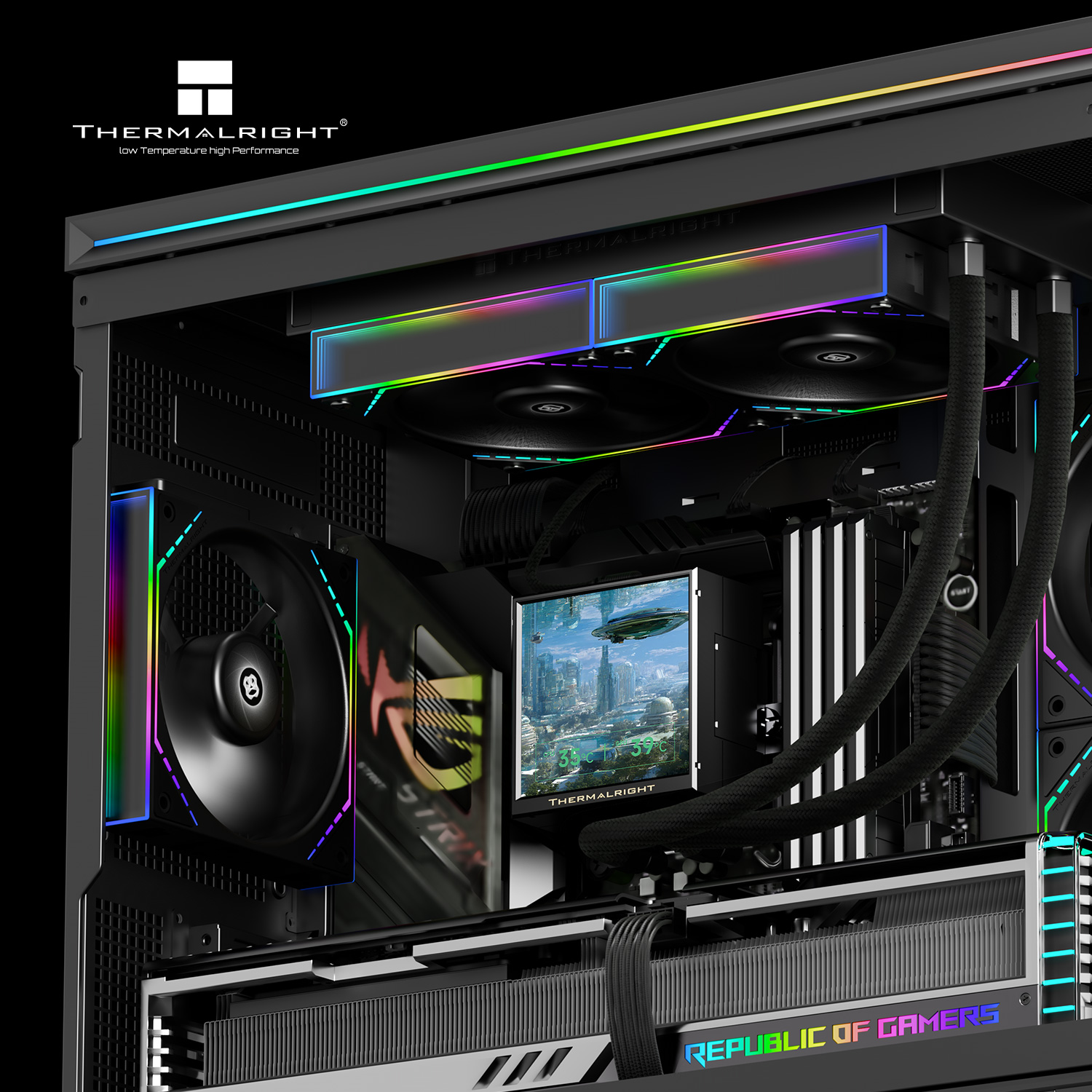 صورة لـ  ثيرمالرايت بيرلس فيجن 240 مبرد سائل للمعالج أسود