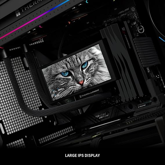 صورة لـ  ثيرمالرايت تروفي فيجن 360 مبرد سائل للمعالج بتقنية ARGB أسود