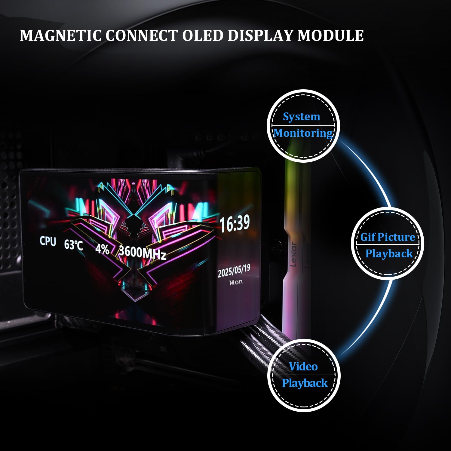 Picture of ثيرمالرايت وندر فيجن 360 يو بي أARGB مبرد سائل للمعالج باللون الأسود