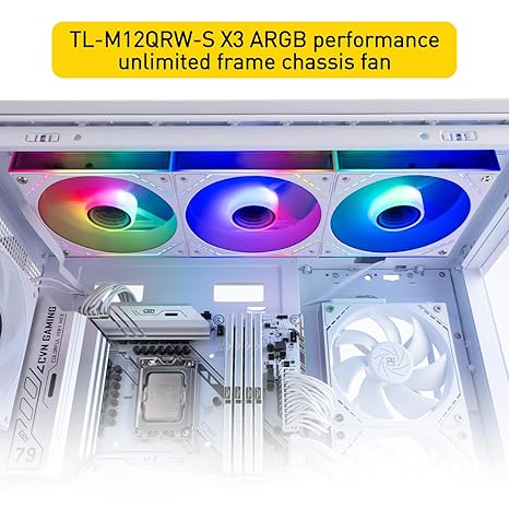 Picture of Thermalright TL‑M12QRW‑S X3 120mm Reverse Blade ARGB Wireless Splicing Case Fan – 3-Pack