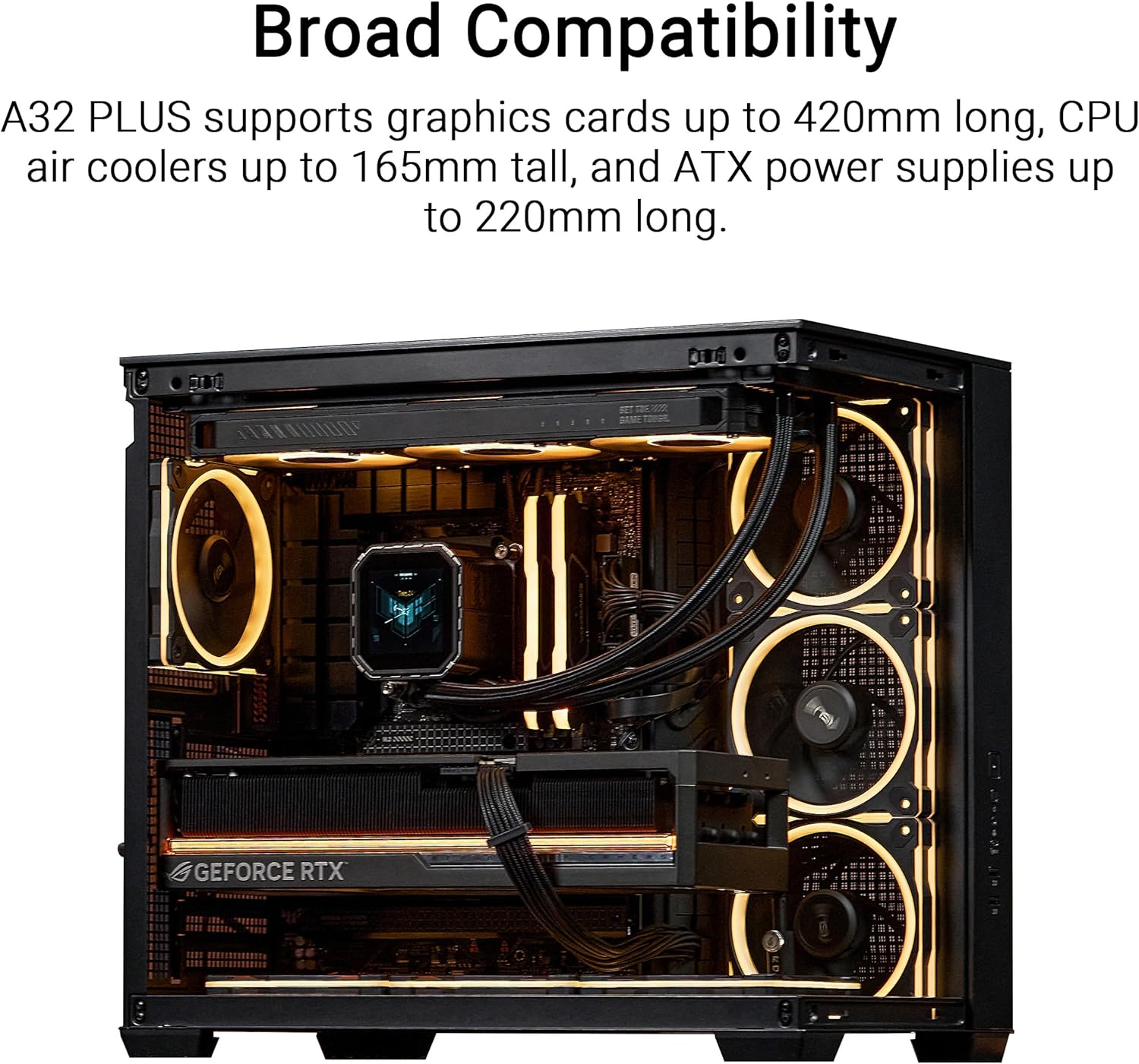 Picture of ASUS A32 PLUS ARGB ATX Mid-Tower Case – Black