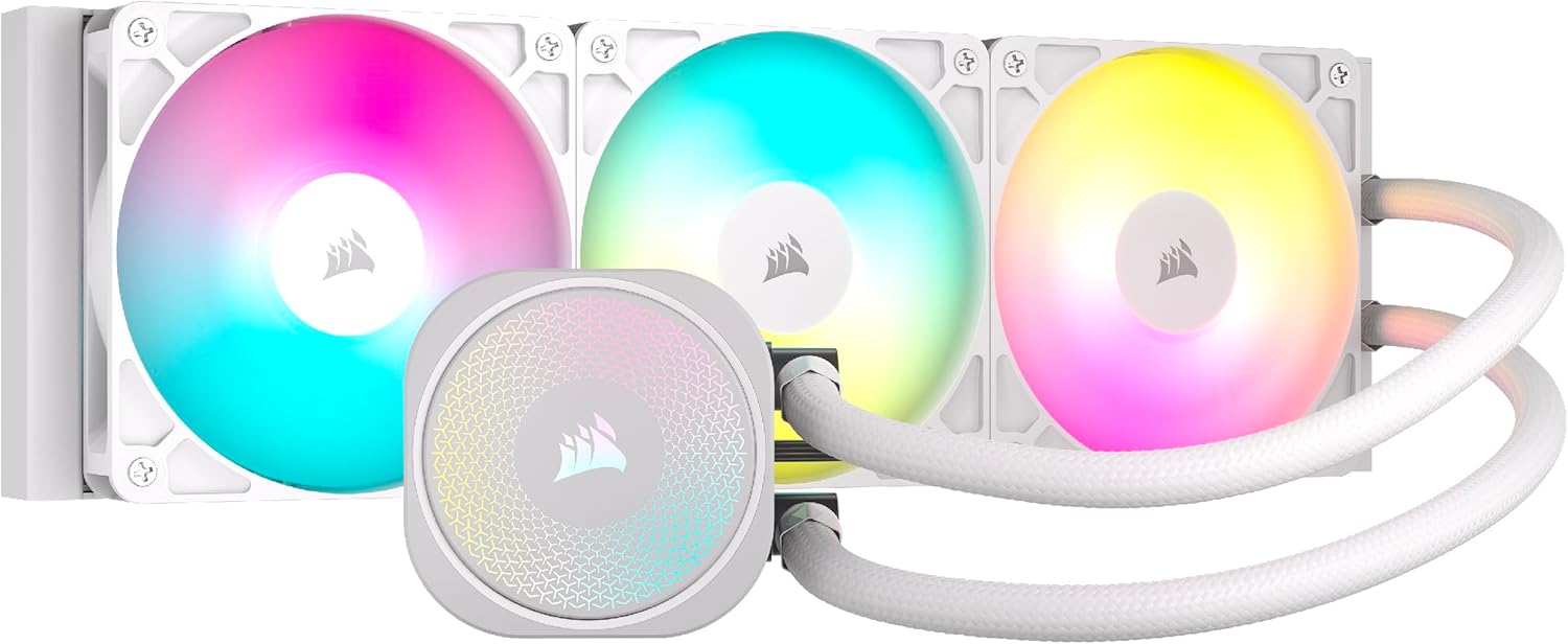 صورة لـ  مبرد سائل مدمج CORSAIR Nautilus 360 RS ARGB مقاس 360 مم باللون الأبيض