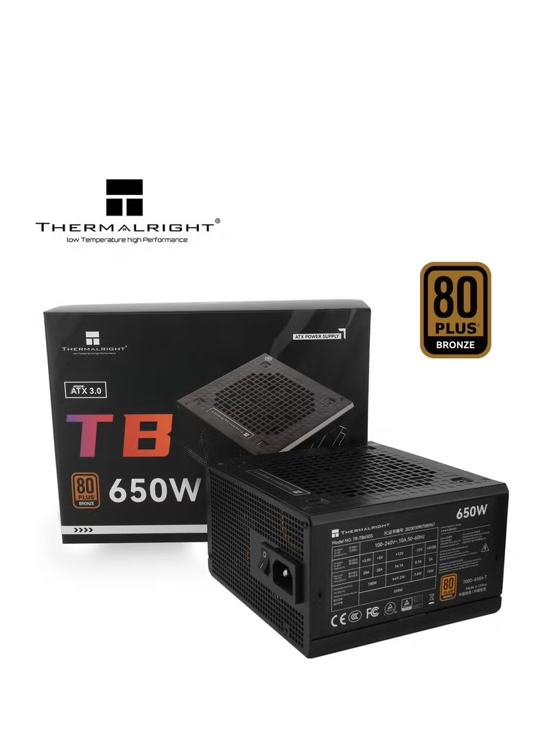 صورة لـ  مصدر طاقة Thermalright 650W TB650S 80Plus Bronze | TR-TB650S