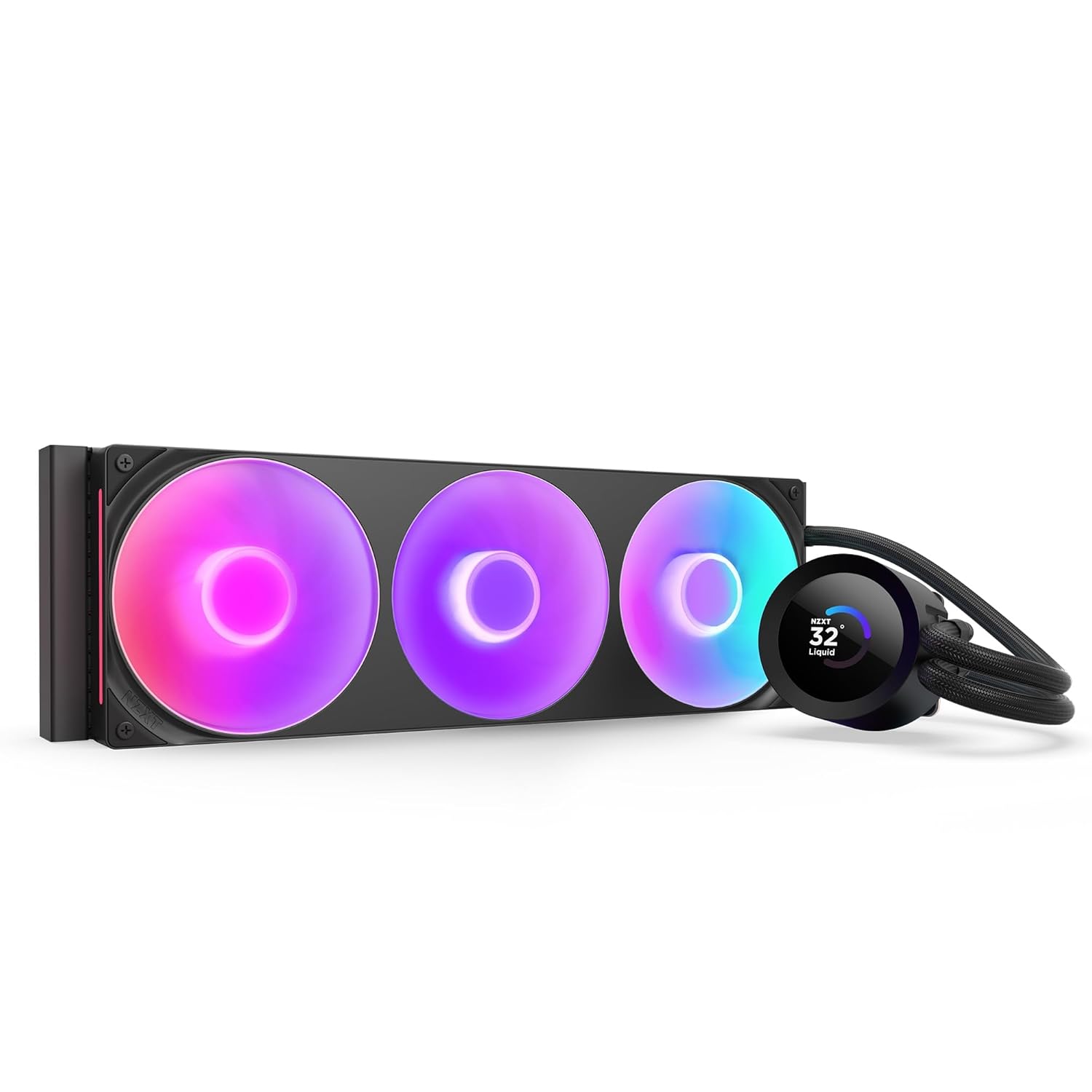 Picture of NZXT Kraken Plus 360 RGB AIO CPU Liquid Cooler – 360mm, LCD Display, Black