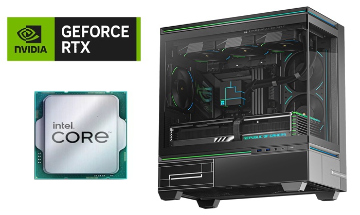 Picture of Black Gaming PC Intel Core i7 14F ASUS Z790M RTX 5070 12GB 32GB DDR5 5600MTS 1TB NVMe Gen4 TR 360 Liquid Cooler Black TL M10 Case Black TL M12 Fans Windows 11 Pro 650W PSU