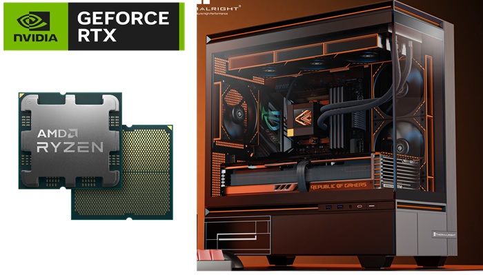 Picture of Gaming PC AMD Ryzen 5 7600 CPU ASUS A620M MOBO RTX 5060 8GB VGA 16GB DDR5 5600MTS 1TB NVMe Gen4 TR 240 Liquid Cooler TL M10 Case TL M12 Fans Windows 11 Pro 600W PSU