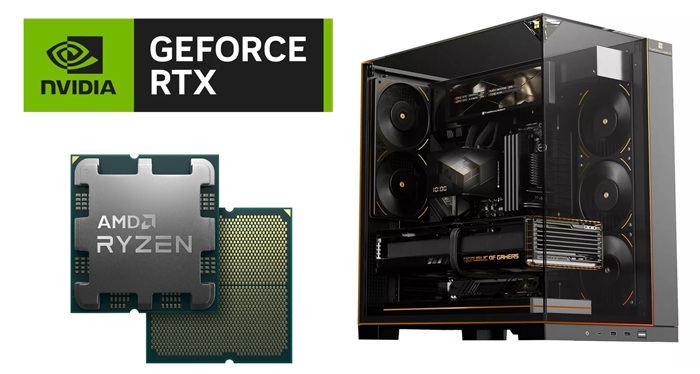 Picture of Gaming PC AMD Ryzen 7 9850X3D CPU ASUS X890 MOBO RTX 5080 16GB VGA 32GB DDR5 6000MTS 1TB NVMe Gen4 TR 360 LCD Liquid Cooler A70 Vision Black Case TR M12 Fans Windows 11 Pro 1000W PSU