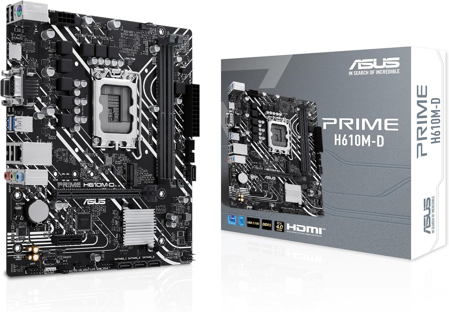 Picture of ASUS PRIME H610M-D Intel H610 LGA 1700 DDR5 Motherboard