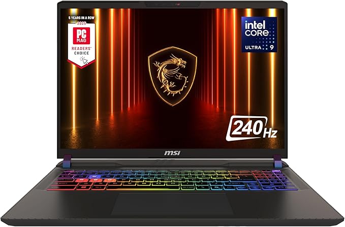 Picture of MSI Vector 16 HX AI 16 Inch QHD 240Hz Gaming Laptop Core Ultra 9 275HX RTX 5070 Ti 16GB 1TB SSD English Keyboard A2XWHG 211US