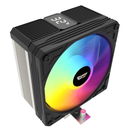 Picture of darkFlash M400 Black Digital Display CPU Air Cooler 4 Heat Pipes 120mm Fan