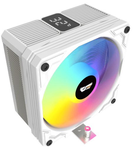 Picture of darkFlash M400 White Digital Display CPU Air Cooler 4 Heat Pipes 120mm Fan