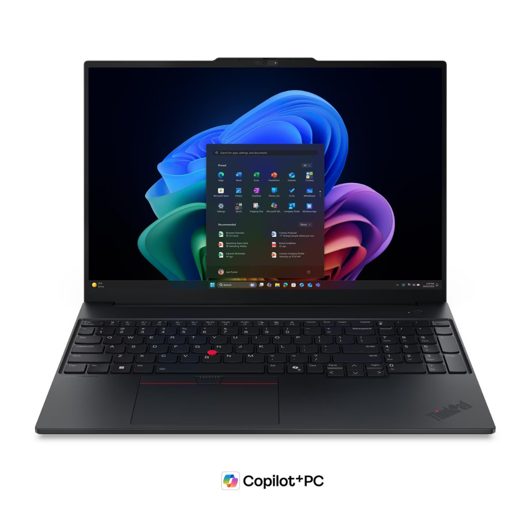 Picture of Lenovo ThinkPad E16 Gen 4 Business Laptop 16 Inch WUXGA Intel Core Ultra 7 355 16GB RAM 512GB PCIe Gen4 SSD Intel Graphics Wi Fi 7 Arabic English Backlit Keyboard Fingerprint DOS Black