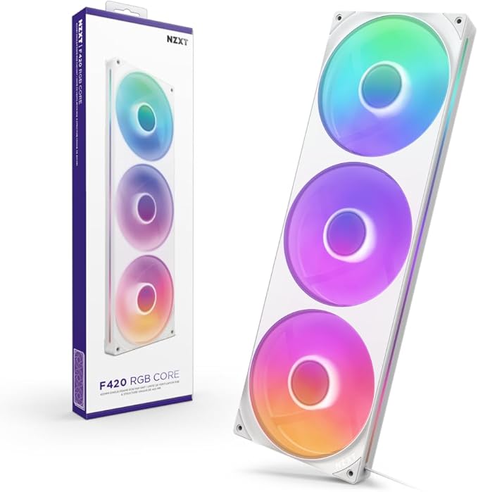 Picture of NZXT F420 RGB 3x140mm Fan Unit – White