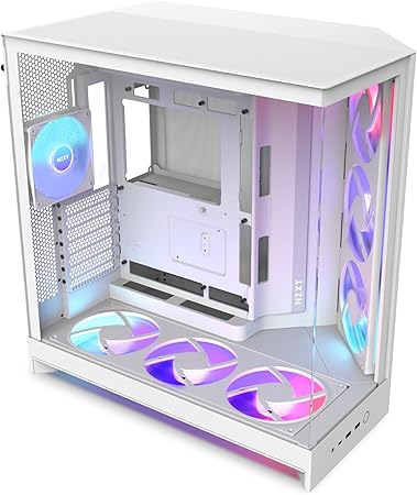 Picture of NZXT H9 Flow RGB+ 2025 Dual-Chamber Mid-Tower – White