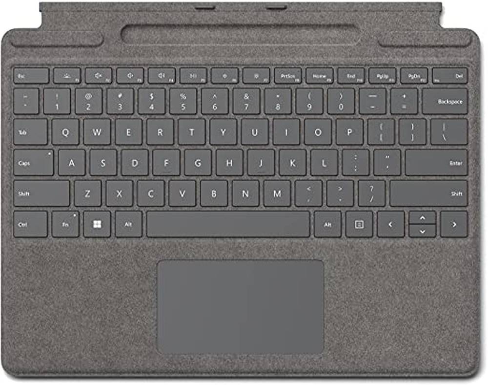 Picture of Microsoft Surface Pro Signature Keyboard - Magnetic - Arabic - English - Platinum - Microsoft Surface Pro 10 , 11 , 8XB-00199